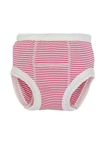 Under The Nile Organic Cotton Light Pink Stripe Training Pants, Size 2-4 Years