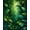 Green, Pattern 16, variant on ODIKA 4'x6' Machine Washable Non-Slip Area Rug, Tropical Floral Print High Traffic Rug, Red, 209708