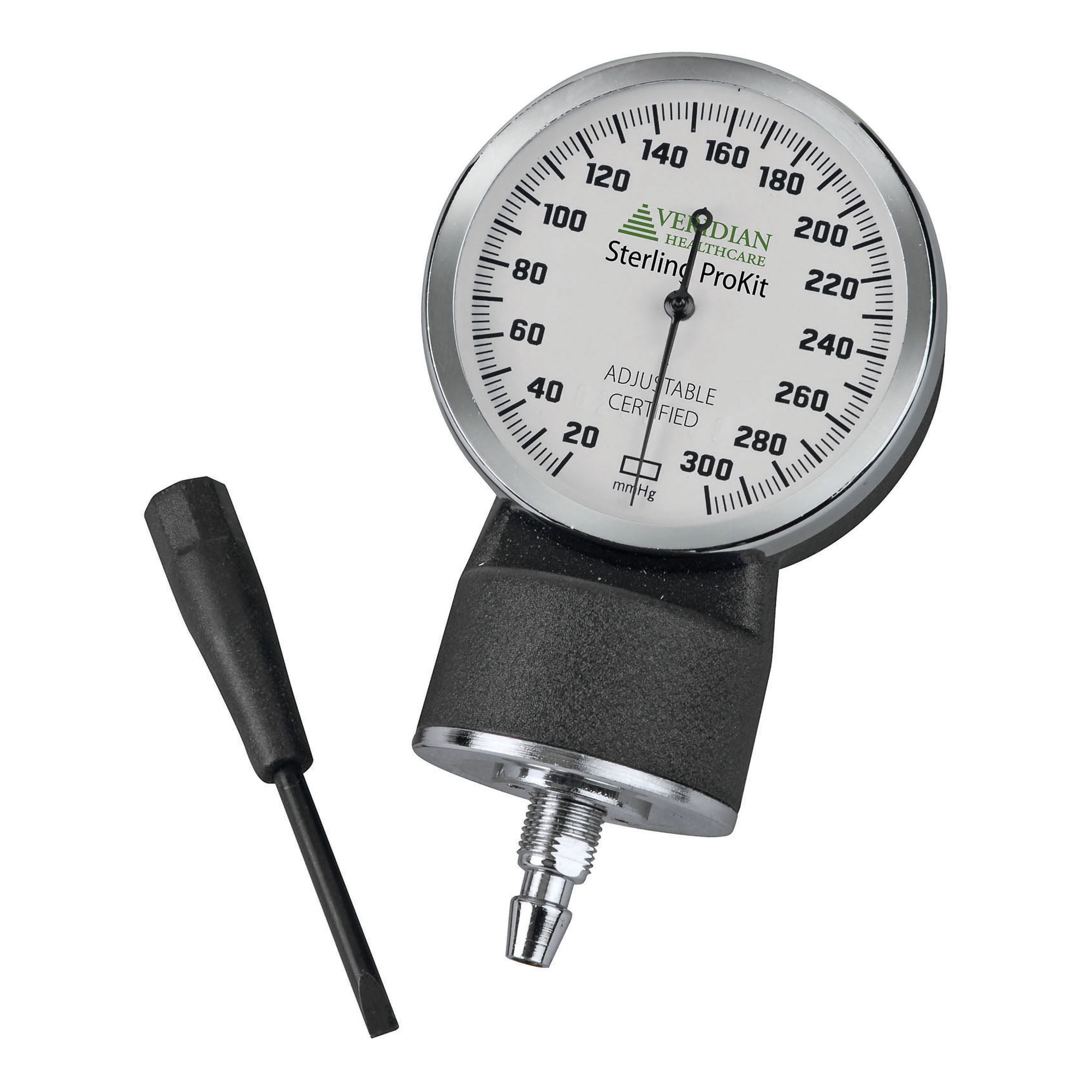 Veridian Adult Black Pocket Aneroid Reusable Aneroid / Stethoscope Set 2-Tubes 02-12601 1 Each