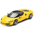 thumbnail image 2 of Ferrari 296 GTB Giallo Modena Yellow with Black Top 1/64 Diecast Model Car by BBR, 2 of 6