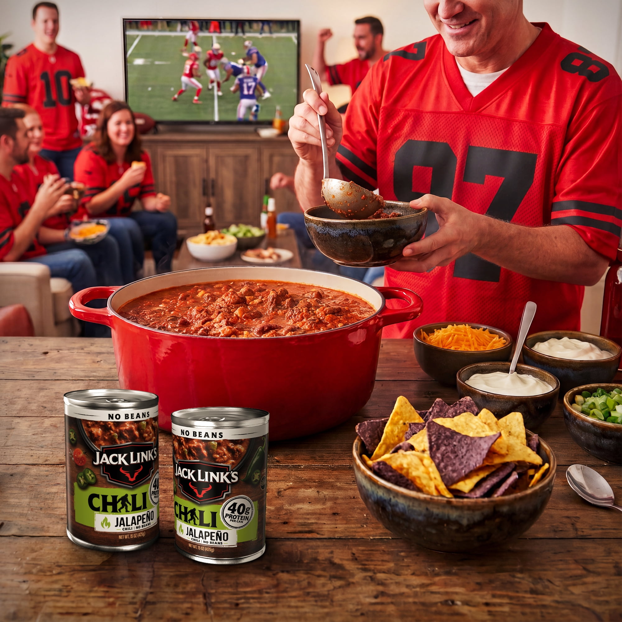 Jack Link's Chili, Jalapeño Flavored, No Beans, 15Ounce Can, Hearty Chili Made with 100% Beef