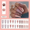thumbnail image 2 of rynn&rae W234 Coffin Medium Long Press on Nails Tips Full Cover Fake French Blue Black Pink Rainbow White Rhinestones Summer Uñas Postizas 24 ct/pk, 2 of 4