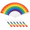 thumbnail image 4 of Party Folding Fan, 6Pcs Colorful Manual Folding Fan, Gift For Family Friends, 4 of 8