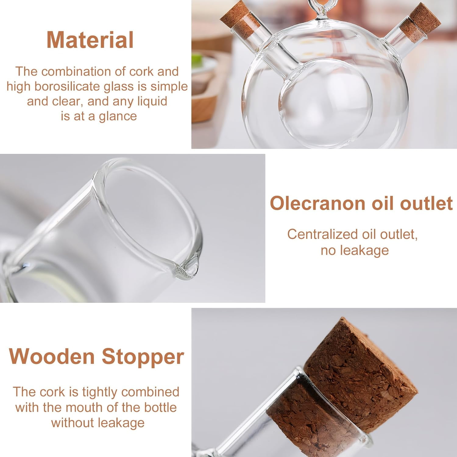2 In 1 Oil Dispenser for Kitchen : Creative Shaped Olive Oil Dispenser Bottle,Cocktails Juice Oil and Vinegar Dispenser Set,Coffee Syrup Dispenser Seal Against Leakage (F)