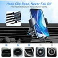 thumbnail image 6 of Car Phone Holder Mount, Super Stable Air Vent Cell Phone Car Mount with 2025 Metal Hook Clip, 360° Rotation,One Button Release for iPhone, Galaxy, Google, and All Other Smartphones, 6 of 8