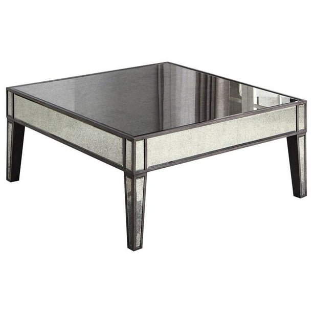 Best Master Solid Wood Square Coffee Table In Gray Brown Antique Mirror Com Solid Wood Square Coffee Table, Wood Mirror Coffee Table