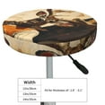 thumbnail image 4 of Round Bar Stool Seat Covers, Vintage Style Elk Elastic Round Chair Cover Stool Seat Slipcover Bar Stool Cushions Round Pad for 12-14 inch, 4 of 7