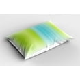 thumbnail image 2 of Ambesonne Green Pillow Sham 2 Pack, Digital Stripes Vertical, 26"x20", Blue Green, 2 of 3
