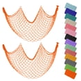 thumbnail image 1 of Pack de 2 redes de pesca decorativas ZUEXT de 200 x 100 cm, color naranja, 1 of 7