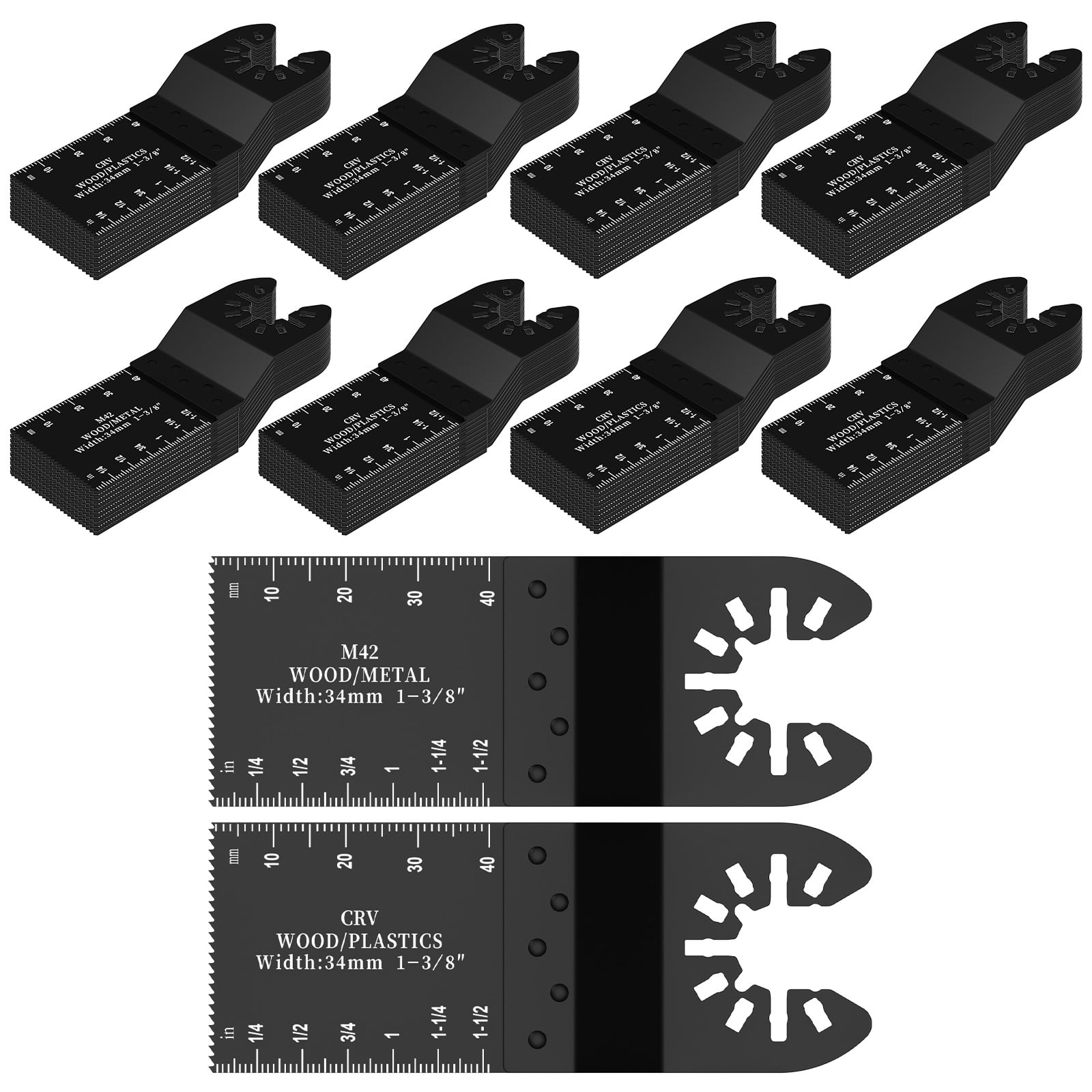 HYCHIKA 80-piece professional universal multi-tool saw blade set, quick-release design