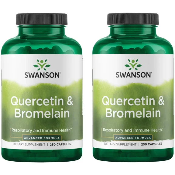 Swanson Quercetin & Bromelain - Advanced Formula 250 Vegan Caps 2 Pack