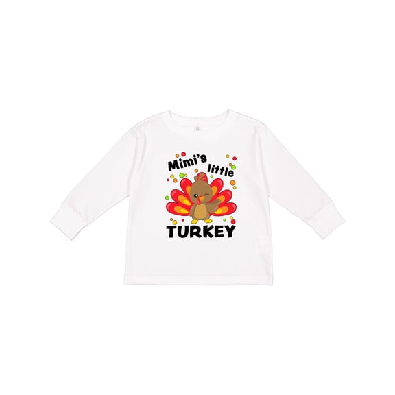 Inktastic Mimi's Little Turkey Boys or Girls Long Sleeve Toddler T-Shirt