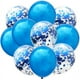 thumbnail image 1 of Nvzi 50 globos de confeti azul oscuro y azul oscuro, globos de fiesta de cumpleaños premium de 12 pulgadas, globos a granel para despedida de soltera, decoración de fiesta de graduación, 1 of 4