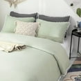 thumbnail image 2 of Pom Pom Comforter Set King Size,Solid Color Farmhouse Bedding Set with White Fringe Ball ,Ultra Soft & Breathable Washed Microfiber Comforter - 3 Pieces, 2 of 7