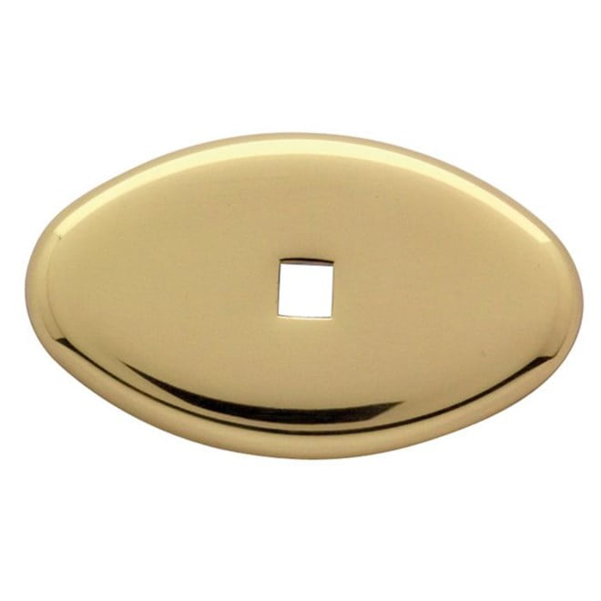 Baldwin 4905.030.BIN Decorative Oval Knob Back Plate, Polished