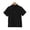 Black, variant on Teen Boys T-Shirts Solid Turn Down Neck Short Sleeve Button Breathable Summer Tops for Everyday Wear
