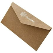 Panda Superstore PS-OFF490804011-YAN01699 Retro Style Invitation Envelopes Bronzing Printing Wedding Cards, Brown - 20 Piece