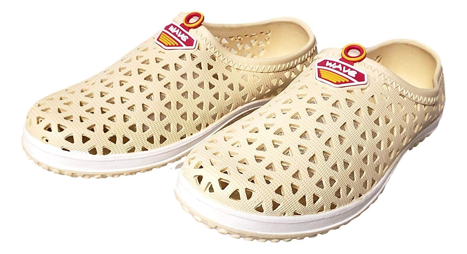 wave - wave Womenâs Slip-on Aquatic Aqua Water Shoes (10 M, Beige) - Walmart.com - Walmart.com