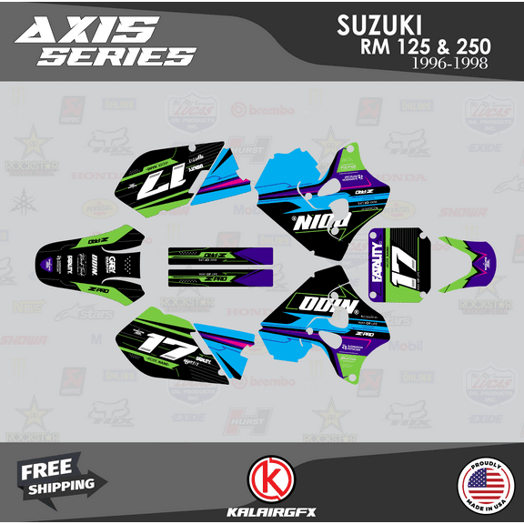 Kalair GFX Graphics Kit for Suzuki RM250 (1996-1998) Axis Series