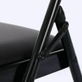 thumbnail image 5 of Zimtown Ste of 4 Fabric Folding Chair Black Soft Padded Seat Compact Steel Back Strong, 5 of 11
