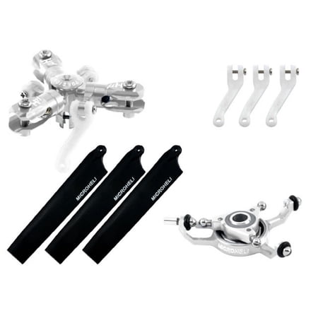 Microheli CNC Triple Black Blades Conversion set - BLADE MCPXBL / BL2