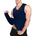 thumbnail image 2 of Ankishi Tank Undershirts for Men Traceless V Neck Ice Silk Slimming Body Shaper Muscle Vest Undershirts for Fitness, 2 of 9