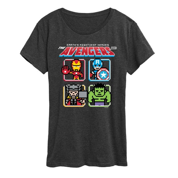 Marvel - Avengers 8Bit - Women's Short Sleeve Graphic T-Shirt