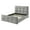 Light Grey, variant on Furniture of America Nawa Mattress Ready Tufted Fabric Queen Bed in Ivory