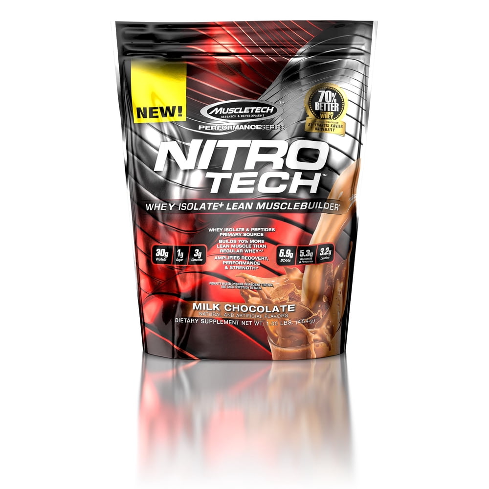 MuscleTech Nitro Tech Protein Powder, Milk Chocolate, 1 Lb Walmart