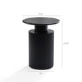 thumbnail image 2 of LuxenHome 21.25" Black Round Side Table, MDF Wood Modern Accent Table for Living Room, 2 of 8