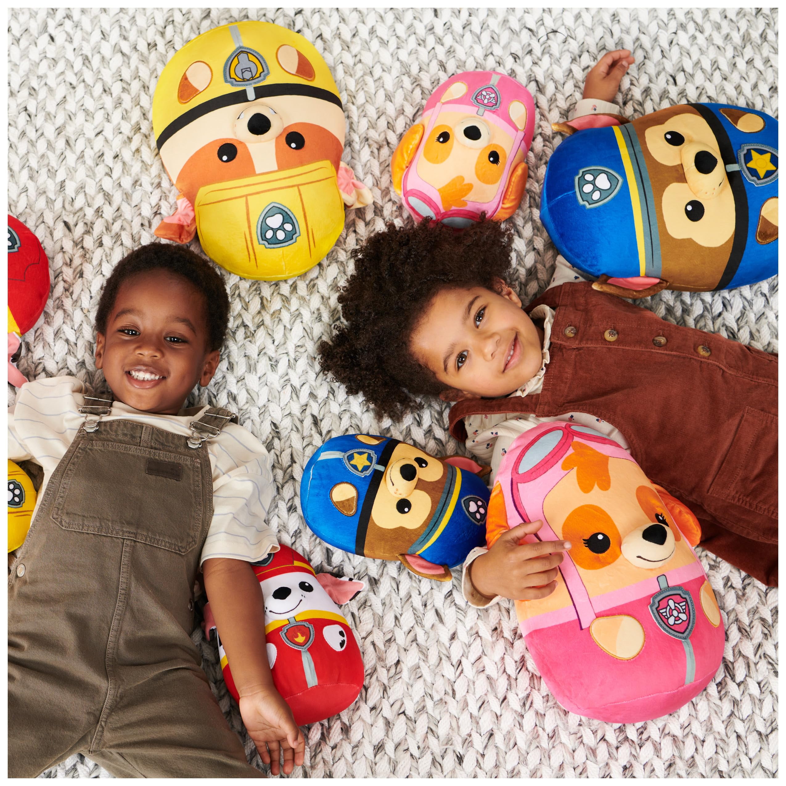 PAW Patrol Chase Squish Plush, Official Toy from The Hit Cartoon, Squishy Stuffed Animal for Ages 1 and Up, 8