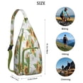 thumbnail image 3 of Waterproof Hiking Backpack Sling Bag for Women – Lightweight Crossbody with Adjustable Strap, Travel Chest Bag – Boho Sunflower & Bee Floral Design, Rustic Yellow Vintage Style, 3 of 4