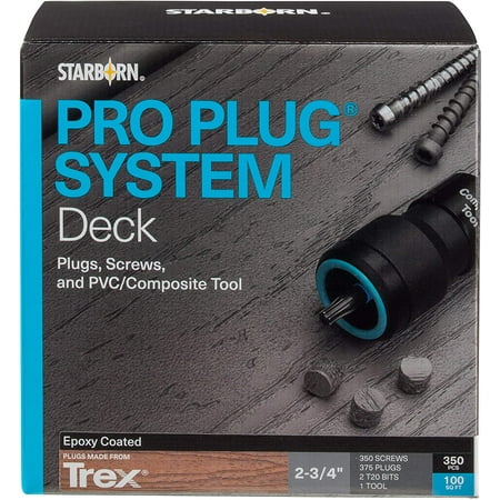 

for PVC s and Epoxy Screws for Trex Spiced Rum 375 s for 100 sq ft 350 Epoxy Screws