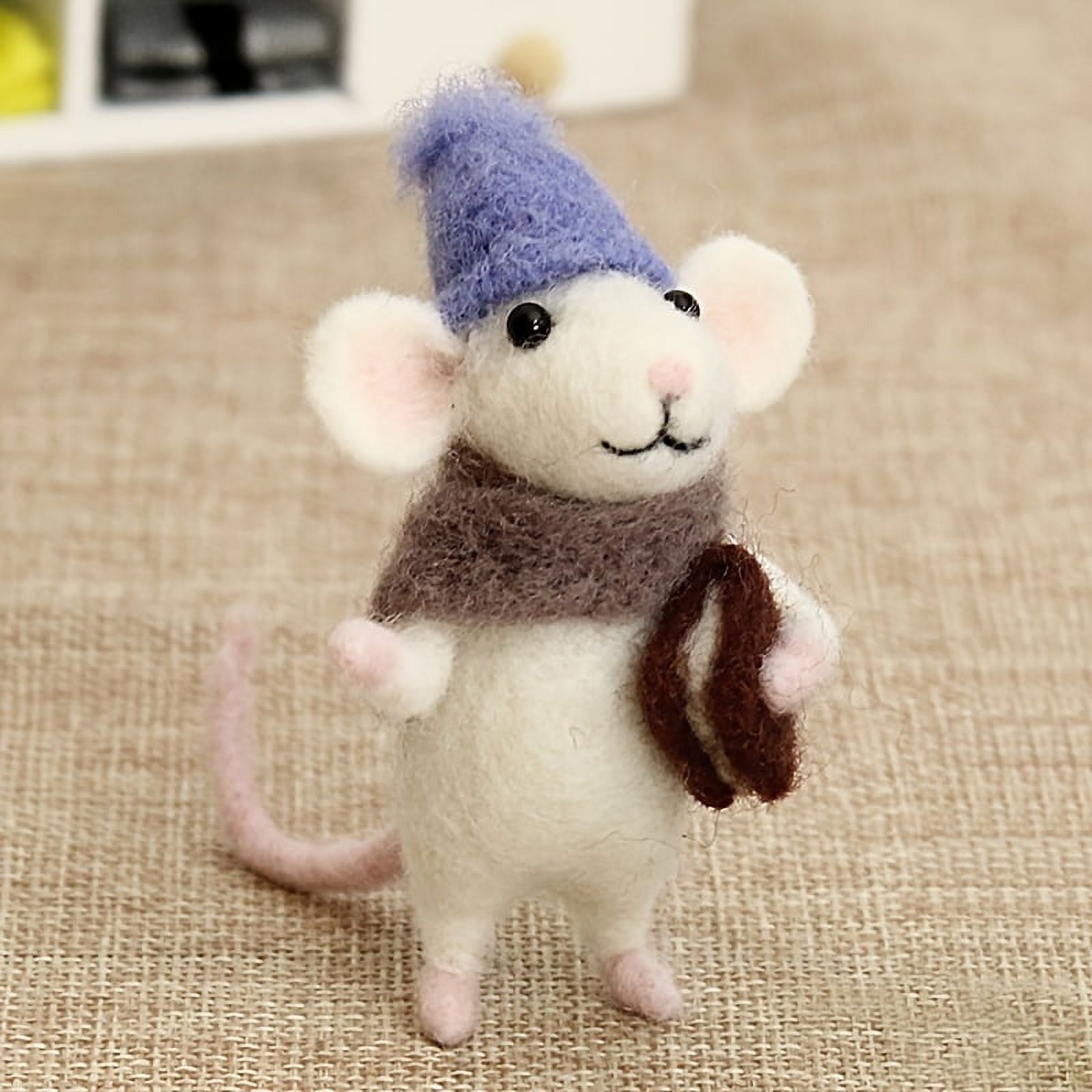 Learn Needle Felting: Cute Teacher Mouse Starter Kit for Beginners ...