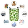 thumbnail image 5 of KLL Green Kiwi Waterproof Foldable Laundry Hamper Bucket with Handles for Storage Bin,Kids Room,Home Organizer (Medium ), 5 of 7