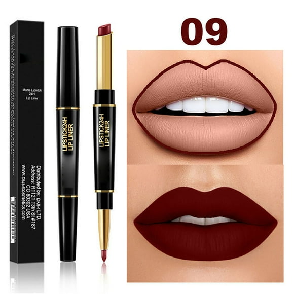 xaoyunyn Versatile 2 in 1 Lipstick Lip Liner Set Long lasting,高山 Lip Liner Lipstick Combo for Application and Nourished Lips