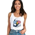 thumbnail image 4 of Patriotic Eagle Tank Top for Women and Teens Red White and Blue 4th of July Shirt White Tank Top Large, 4 of 5