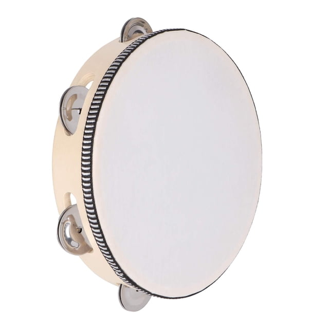 Tambourine Dreokee Tambourine, de madera, para tambor portátil, de 10 pulgadas
