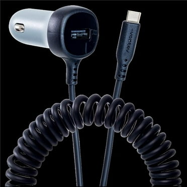Ventev CC27-ACAPCBX266745 27W Ultrafast Car Charger & USB-C Connected Cable - Dark Gray