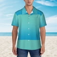 thumbnail image 2 of Zufioo Teal Turquoise Hawaiian Shirt for Men,Beach Shirts Tropical Vacation Shirts,Sleeve Casual Button Down Shirt with Pocket for Travel,Beach,Party,daily,Small, 2 of 7
