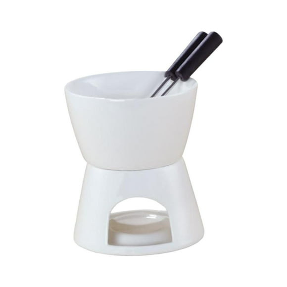 Set de utensilios para fondue, calentador eléctrico, olla de cerámica para postres gourmet - Kit completo para disfrutar una experiencia deliciosa
