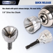 PLATINUMEDGE Deburring External Chamfer Tool with Carbide Blade Deburring Drill Bit for 1/8-3/4”