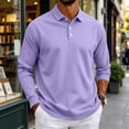 thumbnail image 2 of LWavelet Men's Polo Shirt Long Sleeve Collared Golf Shirts Quick Dry Lightweight 3-Button Performance Work Fishing Athletic Tops, 2 of 7
