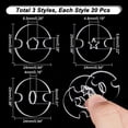 thumbnail image 2 of 60Pcs Acrylic Pom Poms Buttons for Hats 3 Shapes Knitted Hat Making Fastener Tool Removable Holder for Knit Beanies and Toques 1 Set, 2 of 6