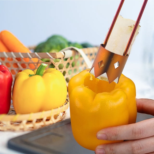 Clearance! JMYHOAM Kitchen Gadgets Stainless Steel Corer Fruit and Vegetable Corer Digging Hole Corer Household Fruit and Vegetable Seeder Bitter Melon Core Extractor Home and Kitchen