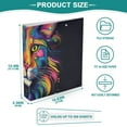 thumbnail image 5 of Leopard Cheetah Colorful 3 Ring Binders 1.5 inch Hardcover File Folders with Interior Pockets A4 Size Organizer for School Office Hospital Set of 2, 5 of 8