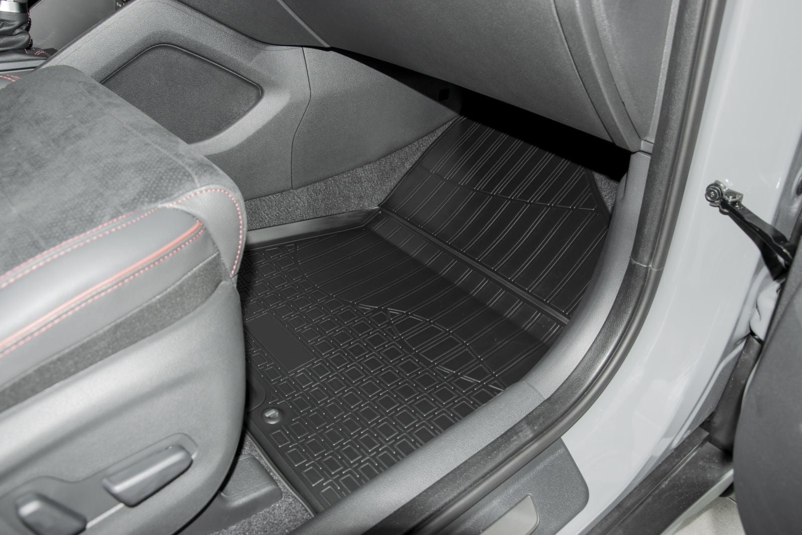 D Floor Mats for 2007-2014 Ford Edge (U387) / 2007-2015 Lincoln MKX (U388) Heavy Duty, Custom Fit, All Weather Liner Front & 2nd Row Full Set Rubber, Black