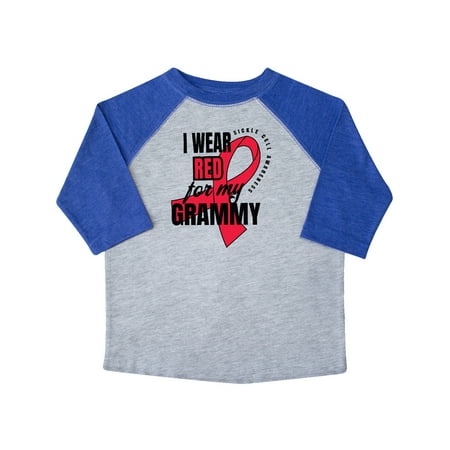 

Inktastic Sickle Cell Awareness I Wear Red For My Grammy Gift Toddler Boy or Toddler Girl T-Shirt
