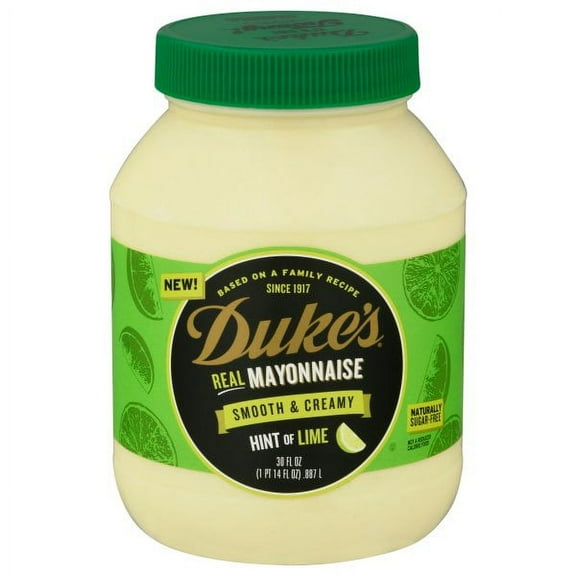 Dukes Mayonnaise, Hint of Lime, Smooth & Creamy - 30oz Jar