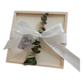 thumbnail image 1 of Gifts Package Box Sliding Cover Gifts Package Box Square Wood Wedding Favor Gift Wrap Box Desktop Decor, 1 of 6
